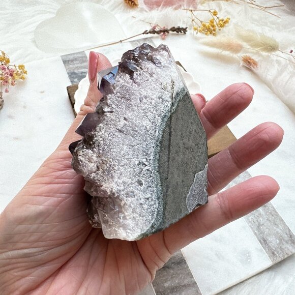 Beautiful Small Amethyst Cut Base | Raw Amethyst Cluster - Picture 6 of 10